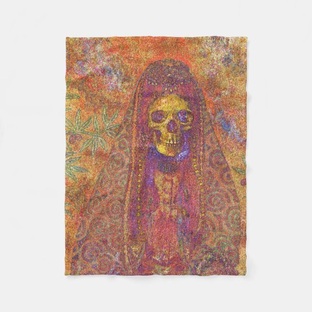 Decorative Skeleton Fleece Blanket design (Front)