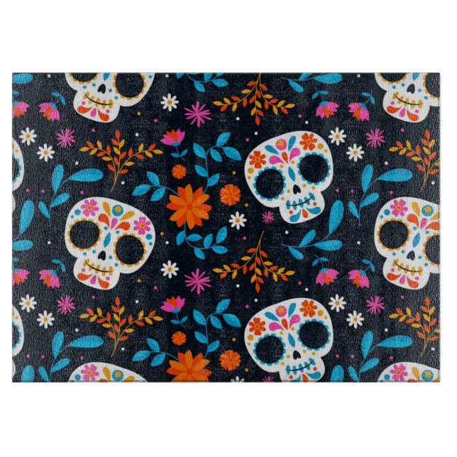 Decorative Skull Cutting Board (Front)