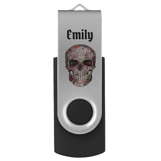 Decorative Skull Flash Drive (Front Vertical)
