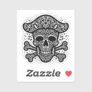 Decorative Skull Sticker