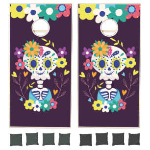 Decorative Skulls Cornhole Set