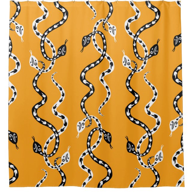 Decorative snakes: seamless background. shower curtain (Front)