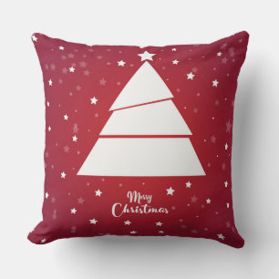 Decorative Snow Blue & White Ball Merry Christmas Throw Pillow