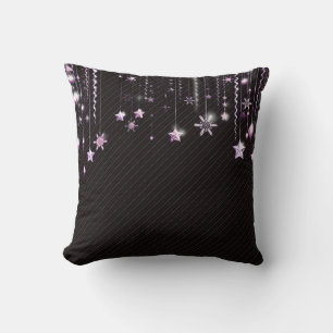 Decorative Snow Blue & White Ball Merry Christmas Throw Pillow