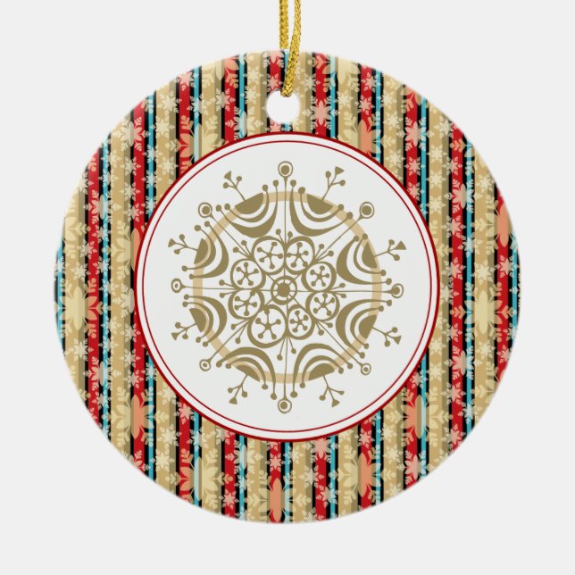 Decorative Snowflake Christmas Ornaments (Front)