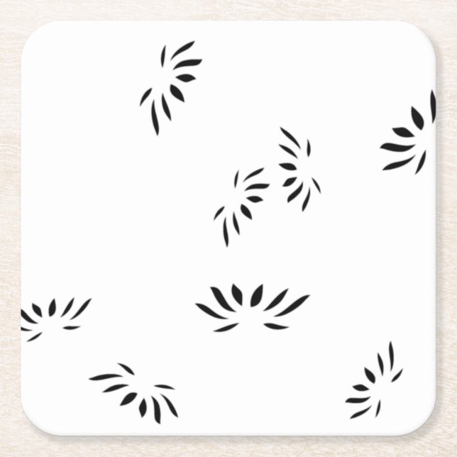 Decorative, Soft Peach Paper Coaster (Front)