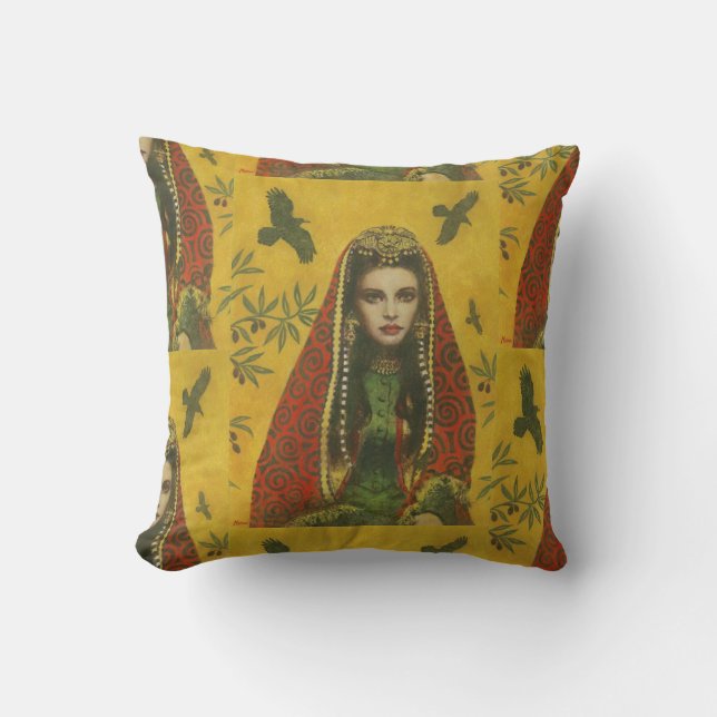 Decorative Sorceress Throw Cushion (Front)