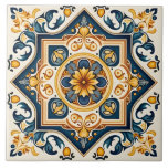 Decorative Spanish Mediterranean Ceramic Tile<br><div class="desc">Decorative Spanish Mediterranean Ceramic Tile</div>