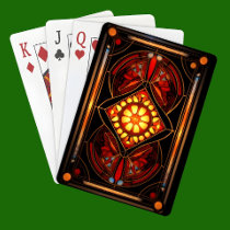 Decorative Stained Glass -  Poker Cards