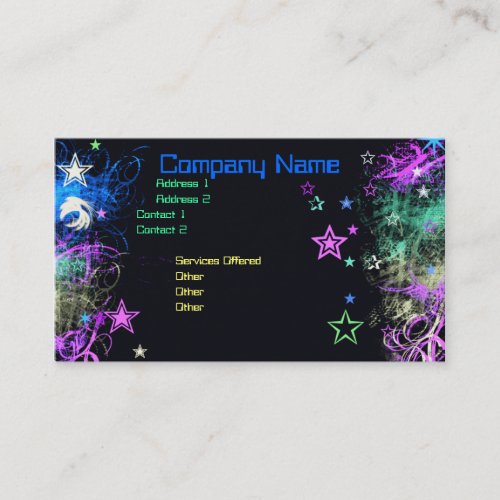 Decorative Star business card