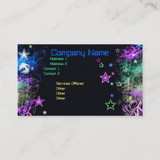 Customizable Decorative Star business card