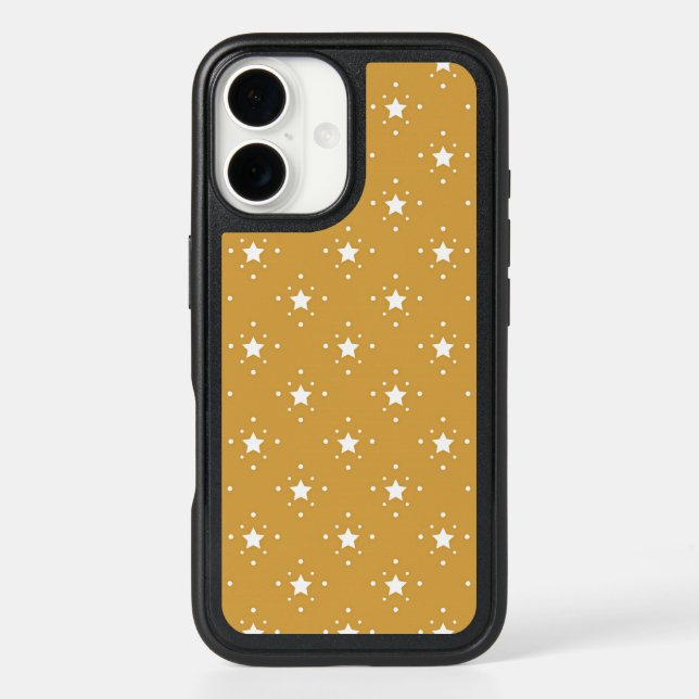 Decorative Stars on Gold Background Otterbox iPhone Case (Back)