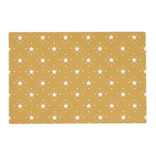 Decorative Stars on Gold Background Placemat