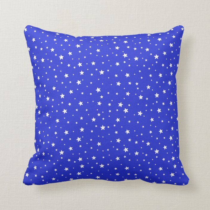 Decorative Stars Xmas Holiday Navy Blue Christmas Throw Pillow  Zazzle.com