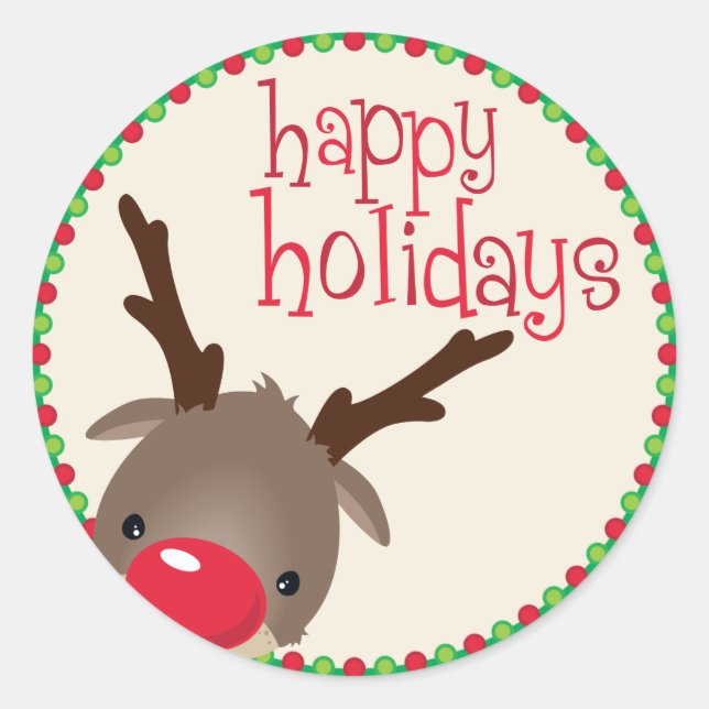 DECORATIVE STICKER SEAL :: reindeer (Front)