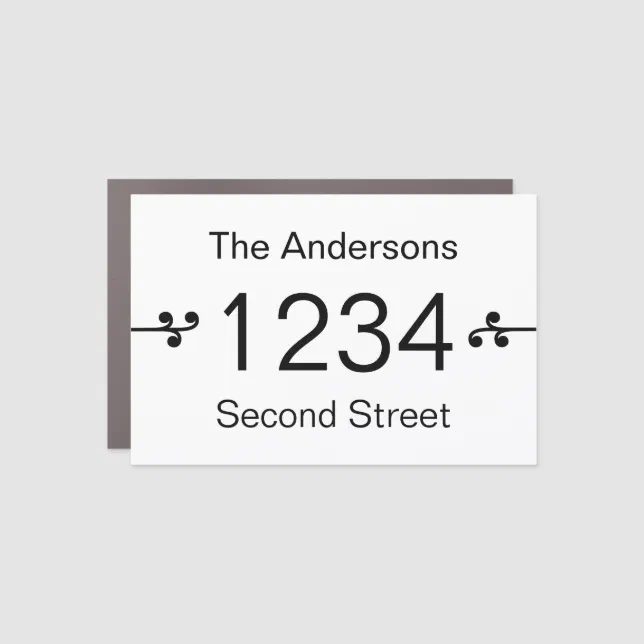 Decorative Street Address Number White Mailbox Car Magnet | Zazzle