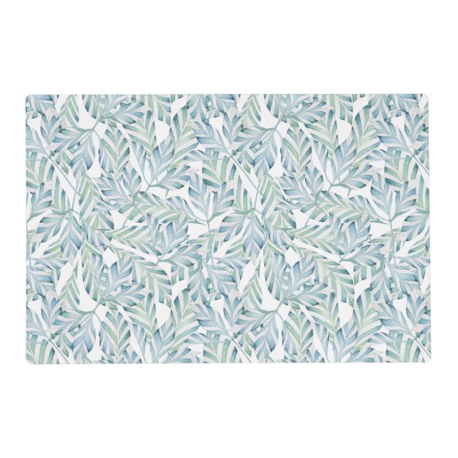 Decorative Striped Leaf Pattern Placemat (Front)