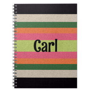 Decorative Striped  Notebook