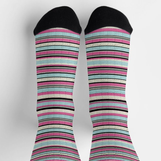  Decorative Striped  Socks (Top)