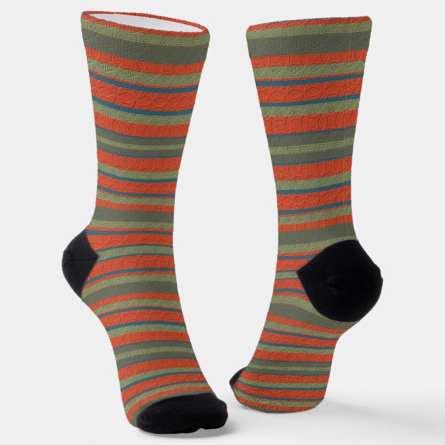  Decorative Striped  Socks (Angled)