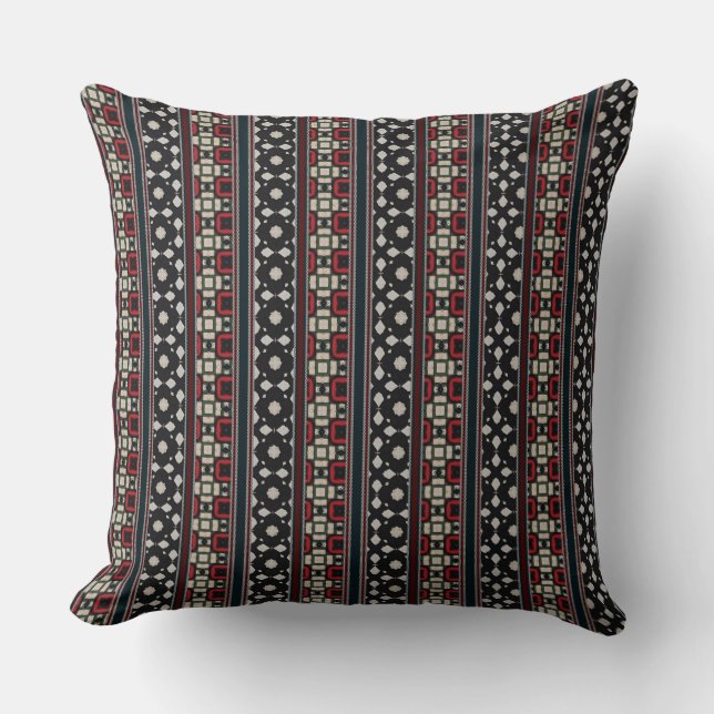 Decorative Striped  Throw Pillow (Front)