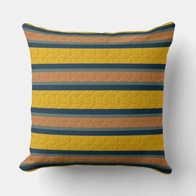  Decorative striped Throw Pillow (Front)