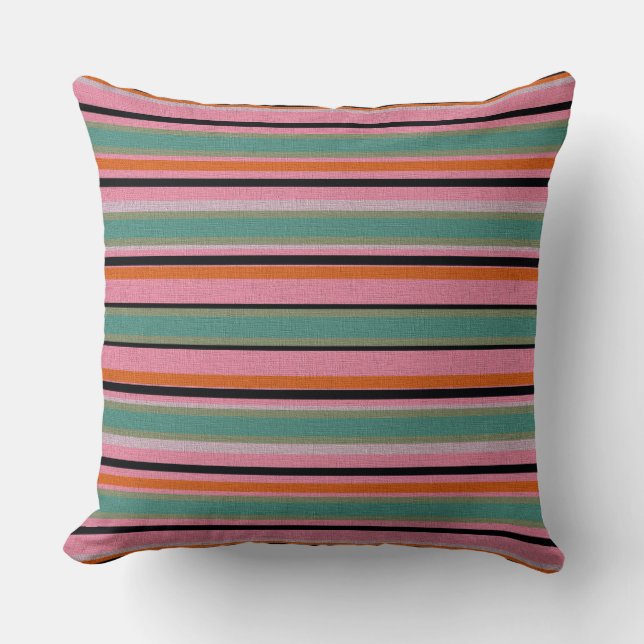  Decorative striped Throw Pillow (Front)
