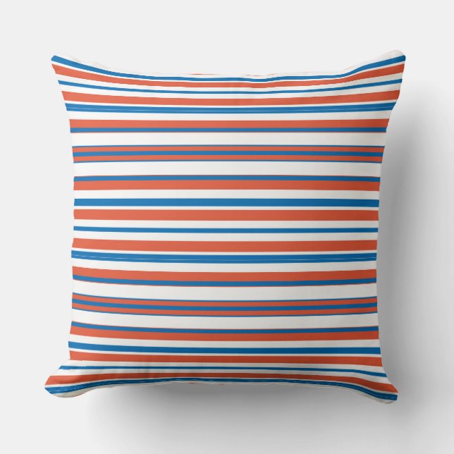 Decorative Striped  Throw Pillow (Front)