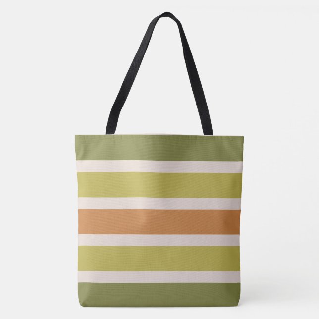  Decorative Striped  Tote Bag (Front)