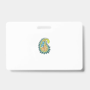 Decorative Style, Dark Blue Green, Wattle Badge