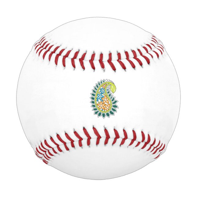 Decorative Style, Dark Blue Green, Wattle Baseball (Front)