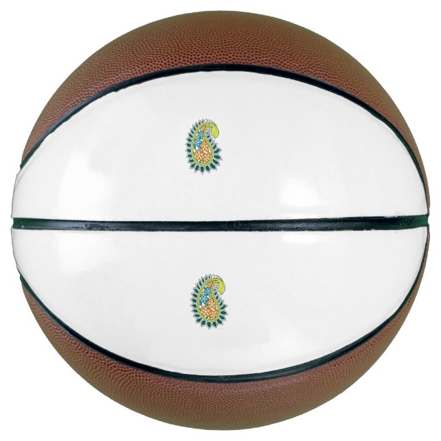 Decorative Style, Dark Blue Green, Wattle Basketball (Front)