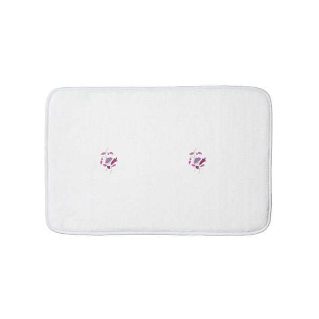 Decorative Style, Dark Blue Green, Wattle Bath Mat (Front)