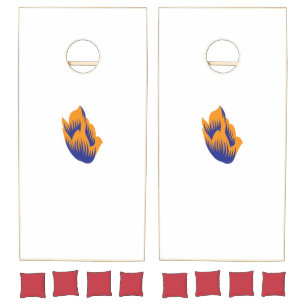 Decorative Style, Dark Blue Green, Wattle Cornhole Set