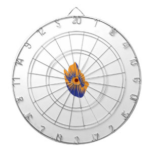 Decorative Style, Dark Blue Green, Wattle Dart Board