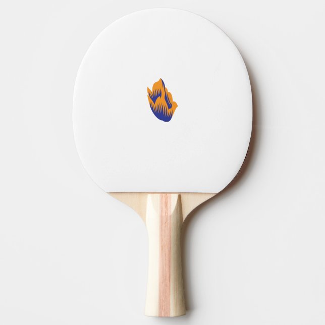 Decorative Style, Dark Blue Green, Wattle Ping Pong Paddle (Front)