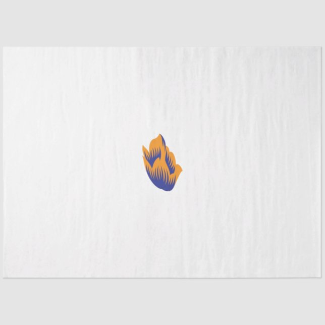 Decorative Style, Dark Blue Green, Wattle Tissue Paper (Front)