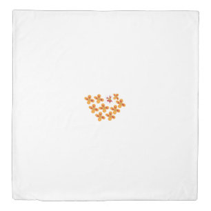 Decorative Style, Dull Orange, Cornell Red Duvet Cover
