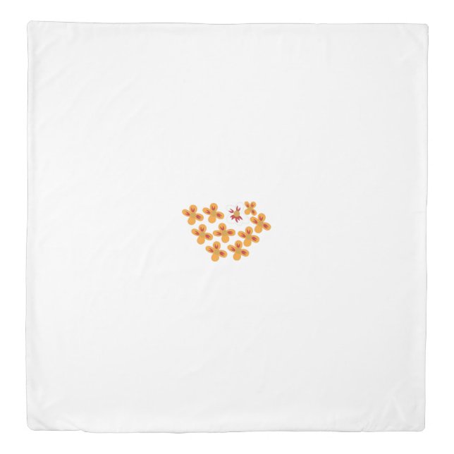 Decorative Style, Dull Orange, Cornell Red Duvet Cover (Front)