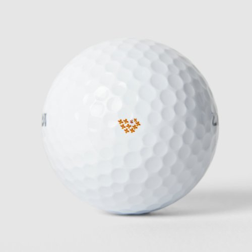 Decorative Style Dull Orange Cornell Red Golf Balls