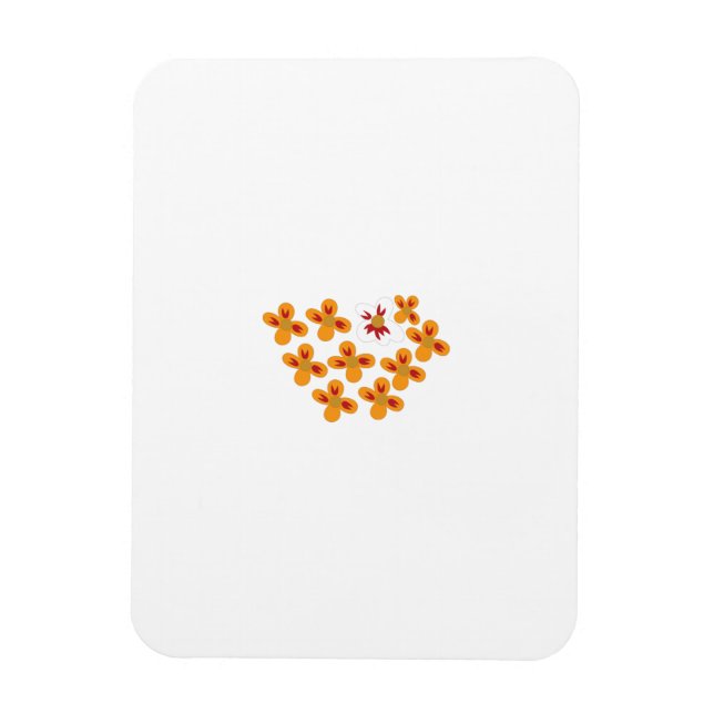 Decorative Style, Dull Orange, Cornell Red Magnet (Vertical)