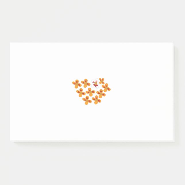 Decorative Style, Dull Orange, Cornell Red Post-it Notes (Front)