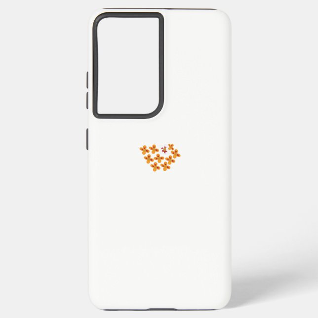 Decorative Style, Dull Orange, Cornell Red Samsung Galaxy Case (Back)
