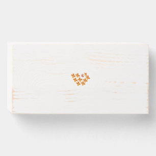 Decorative Style, Dull Orange, Cornell Red Wooden Box Sign