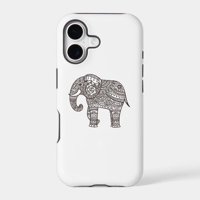 Decorative Style Elephant Iphone Case (Back)