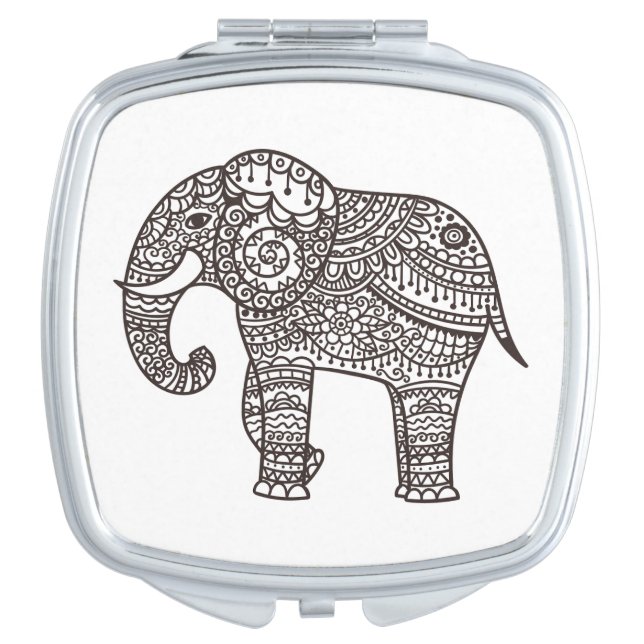 Decorative Style Elephant Vanity Mirror (Front)