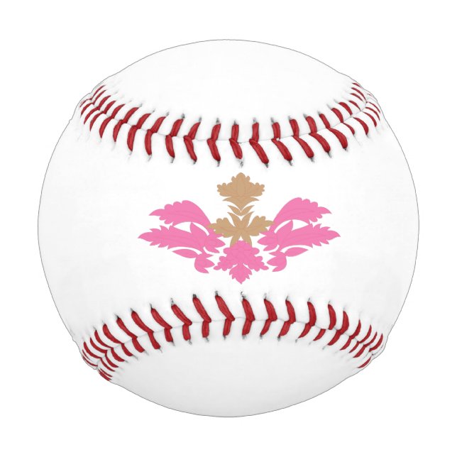 Decorative Style, Hot Pink, Antique Brass Baseball (Front)