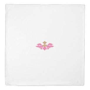 Decorative Style, Hot Pink, Antique Brass Duvet Cover