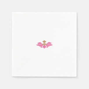 Decorative Style, Hot Pink, Antique Brass Napkins