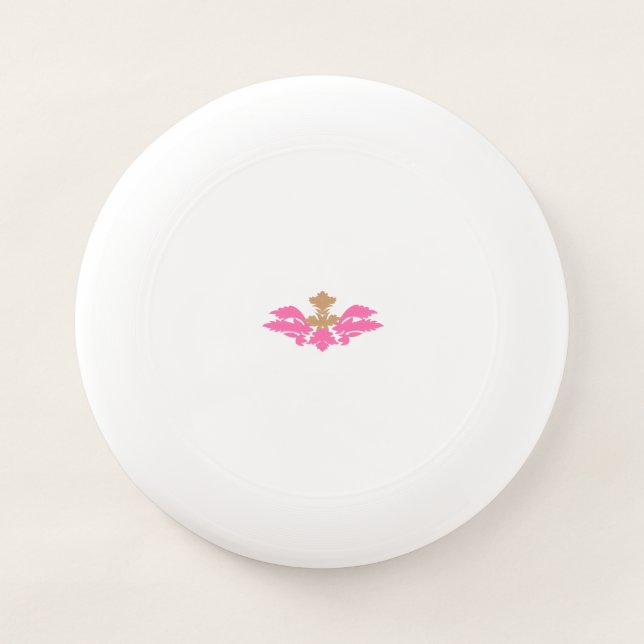 Decorative Style, Hot Pink, Antique Brass Wham-O Frisbee (Front)